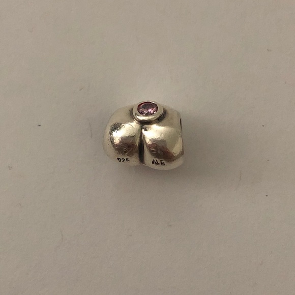 💕3/$70 Pink cz 925 Silver Heart, PANDORA Charm - Picture 5 of 7